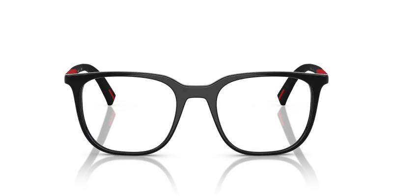 Prada Linea Rossa Uomo PS 04RV 1AB1O1 Montature da vista Iniettato Nero Trasparente Pillow Normale miniatura 2