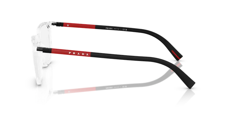 Prada Linea Rossa Uomo PS 04RV 2AZ1O1 Montature da vista Iniettato Trasparente Trasparente Pillow Normale miniatura 3
