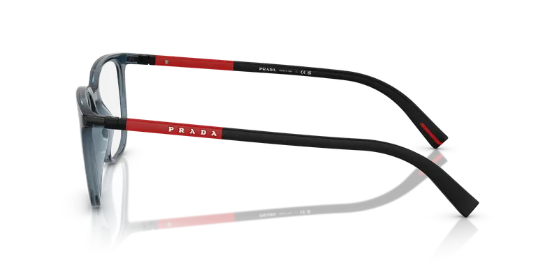 Prada Linea Rossa Uomo PS 04RV CZH1O1 Montature da vista Iniettato Blu Trasparente Pillow Normale miniatura 3