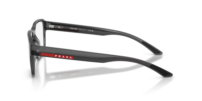 Prada Linea Rossa Uomo PS 05RV 01D1O1 Montature da vista Iniettato Grigio Trasparente Geometrica Normale miniatura 3