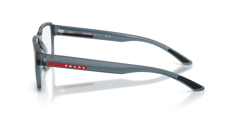 Prada Linea Rossa Uomo PS 05RV CZH1O1 Montature da vista Iniettato Blu Trasparente Geometrica Normale miniatura 3