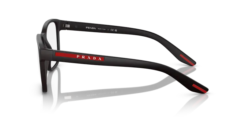 Prada Linea Rossa Uomo PS 06PV DG01O1 Montature da vista Nylon Nero Trasparente Pillow Normale miniatura 3