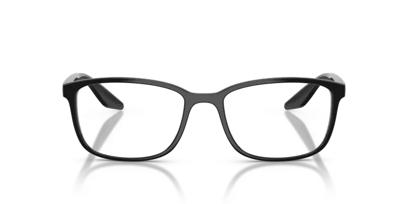 Prada Linea Rossa Uomo PS 07RV 1AB1O1 Montature da vista Iniettato Nero Trasparente Pillow Normale miniatura 2