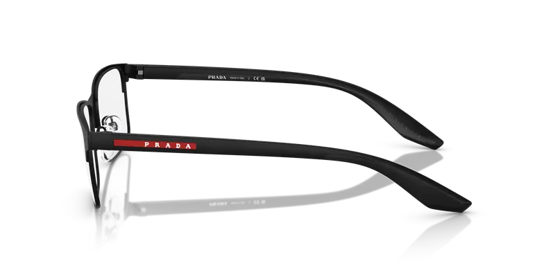 Prada Linea Rossa Uomo PS 50PV 1BO1O1 Montature da vista Acciaio Nero Trasparente Squadrata Normale miniatura 3