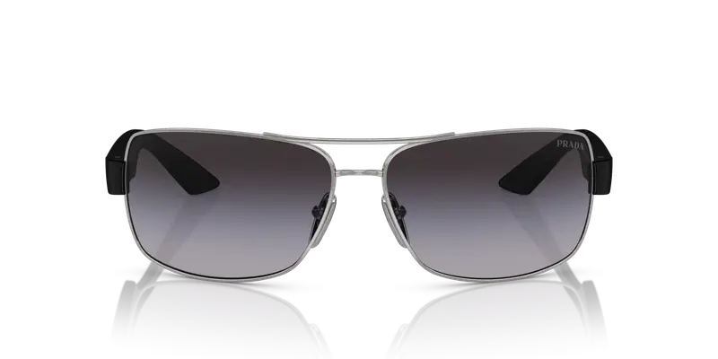 Prada Linea Rossa Occhiali da sole Uomo Argento 858494 miniatura 2