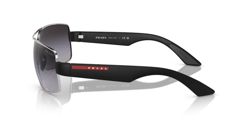 Prada Linea Rossa Occhiali da sole Uomo Argento 858494 miniatura 3