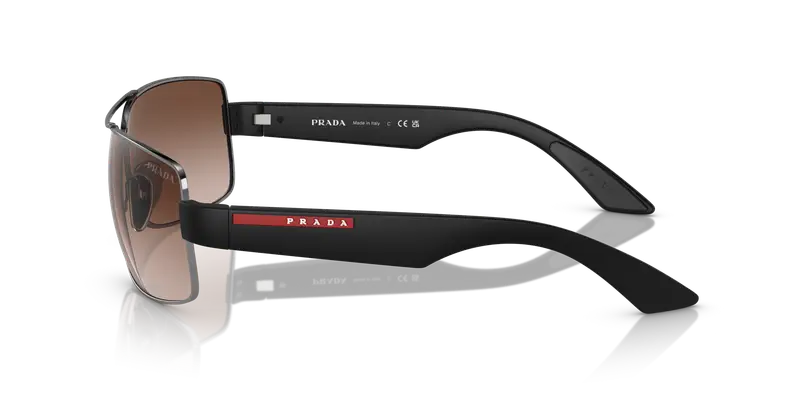 Prada Linea Rossa Occhiali da sole Uomo Grigio 858496 miniatura 3