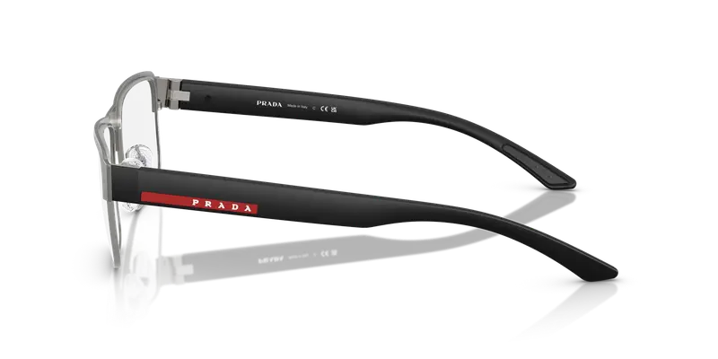 Prada Linea Rossa Uomo PS 51RV DHG1O1 Montature da vista Metallo Trasparente Squadrata Normale miniatura 3
