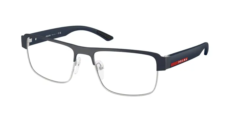 Prada Linea Rossa Uomo PS 51RV  TFY1O1 Montature da vista Metallo Blu Trasparente Squadrata Normale