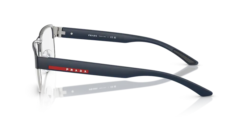 Prada Linea Rossa Uomo PS 51RV TFY1O1 Montature da vista Metallo Blu Trasparente Squadrata Normale miniatura 3