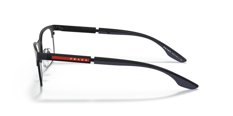 Prada Linea Rossa Uomo PS 52NV 07P1O1 Montature da vista Metallo Blu Squadrata miniatura 3
