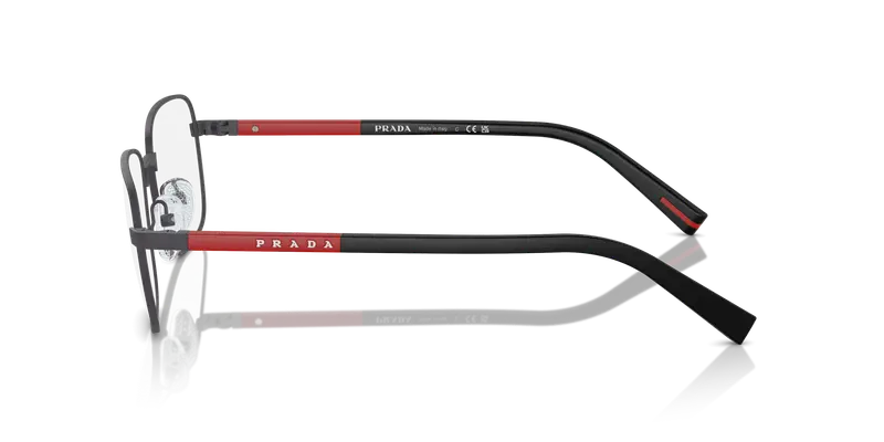 Prada Linea Rossa Uomo PS 52QV 06P1O1 Montature da vista Metallo Trasparente Pillow Normale miniatura 3