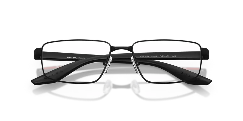 Prada Linea Rossa Uomo PS 52RV DG01O1 Montature da vista Metallo Nero Trasparente Squadrata Normale miniatura 2