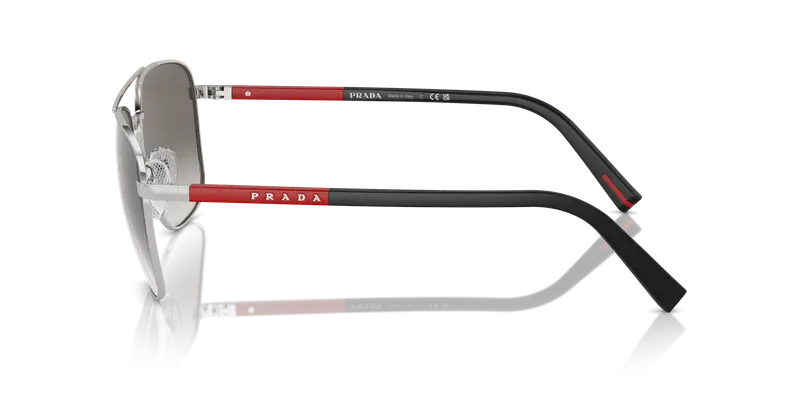 Prada Linea Rossa Occhiali da sole Uomo Argento 837518 miniatura 3