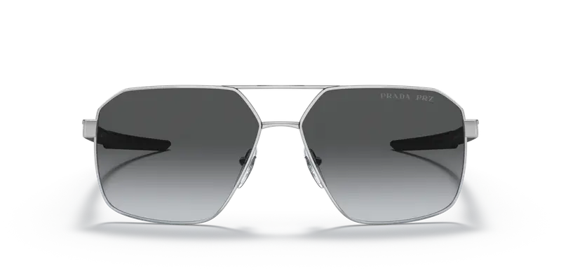 Prada Linea Rossa Occhiali da sole Uomo Argento 856397 miniatura 2