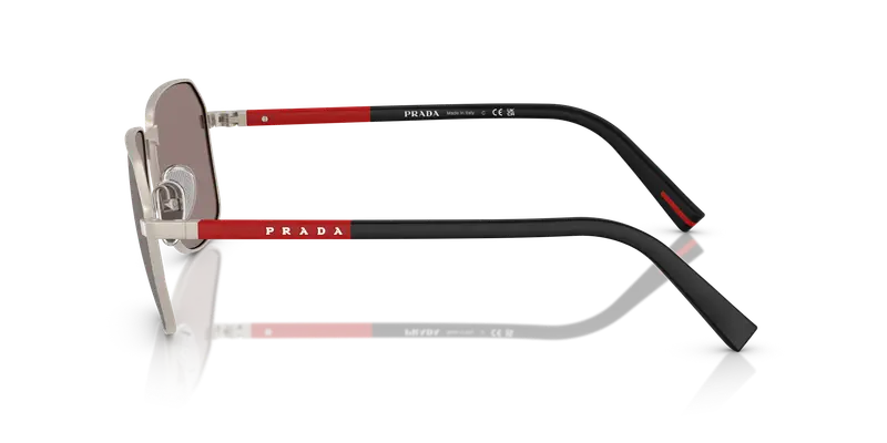 Prada Linea Rossa Occhiali da sole Uomo Argento 845052 miniatura 3