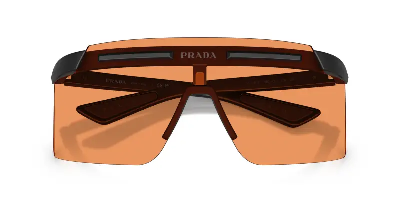 Prada Linea Rossa Occhiali da sole Uomo Arancione 3377807 miniatura 2