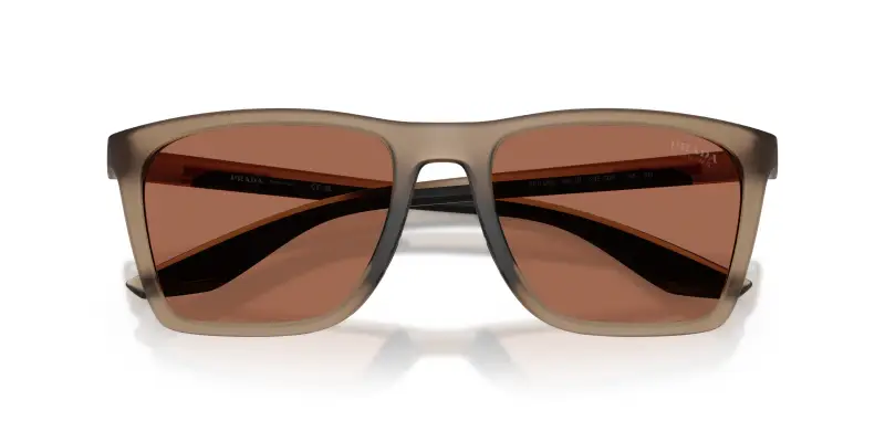 Prada Linea Rossa Occhiali da sole Uomo Marrone 3377782 miniatura 2