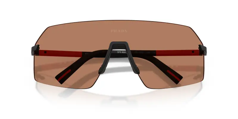 Prada Linea Rossa Occhiali da sole Uomo Marrone 3377812 miniatura 2