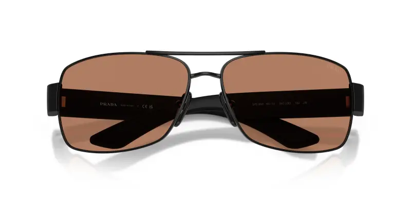 Prada Linea Rossa Occhiali da sole Uomo Marrone 3377819 miniatura 2