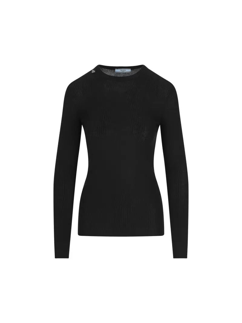 Maglia Girocollo In Lana NERO