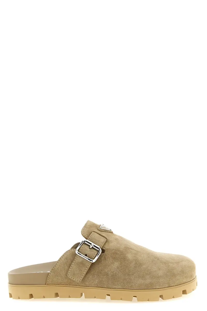 Sabot Logo Triangolo Beige