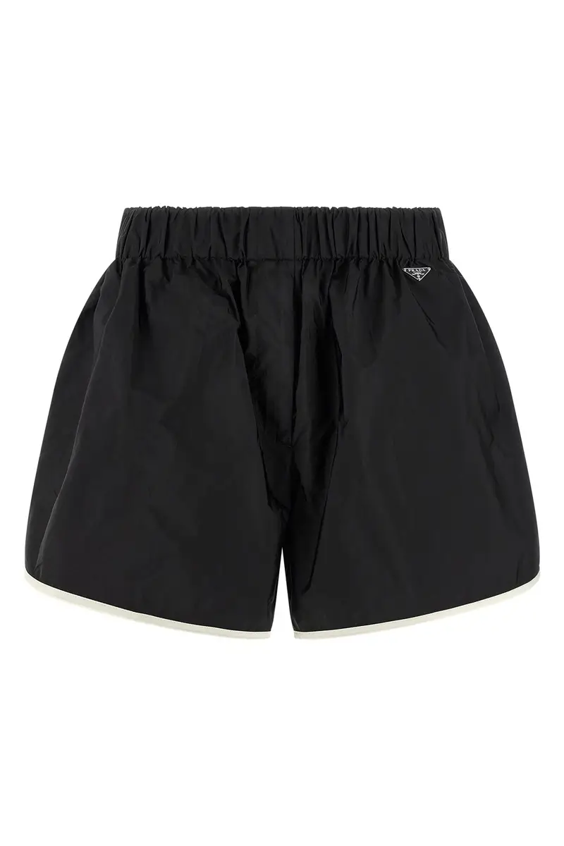 Short 'Re-Nylon Piuma' Nero