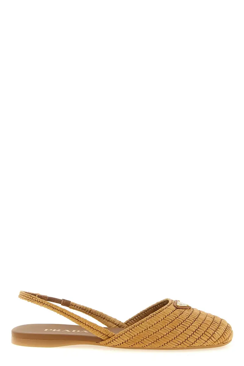 Slingback Crochet Beige