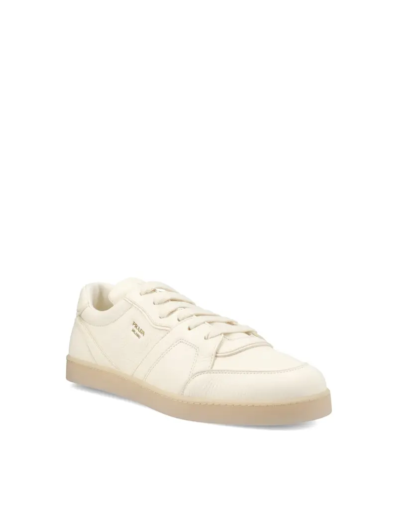 Sneakers In Pelle BIANCO miniatura 2