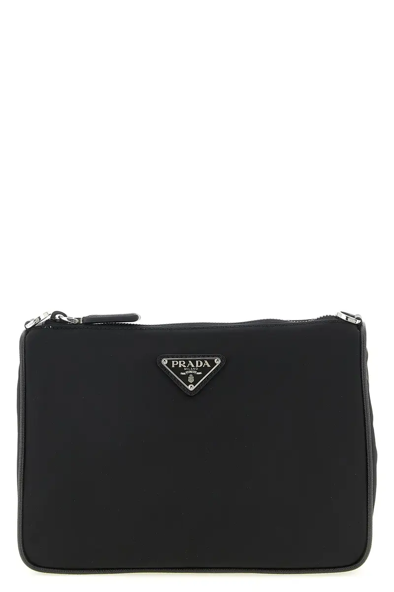 Tracolla Nylon Logo Nero