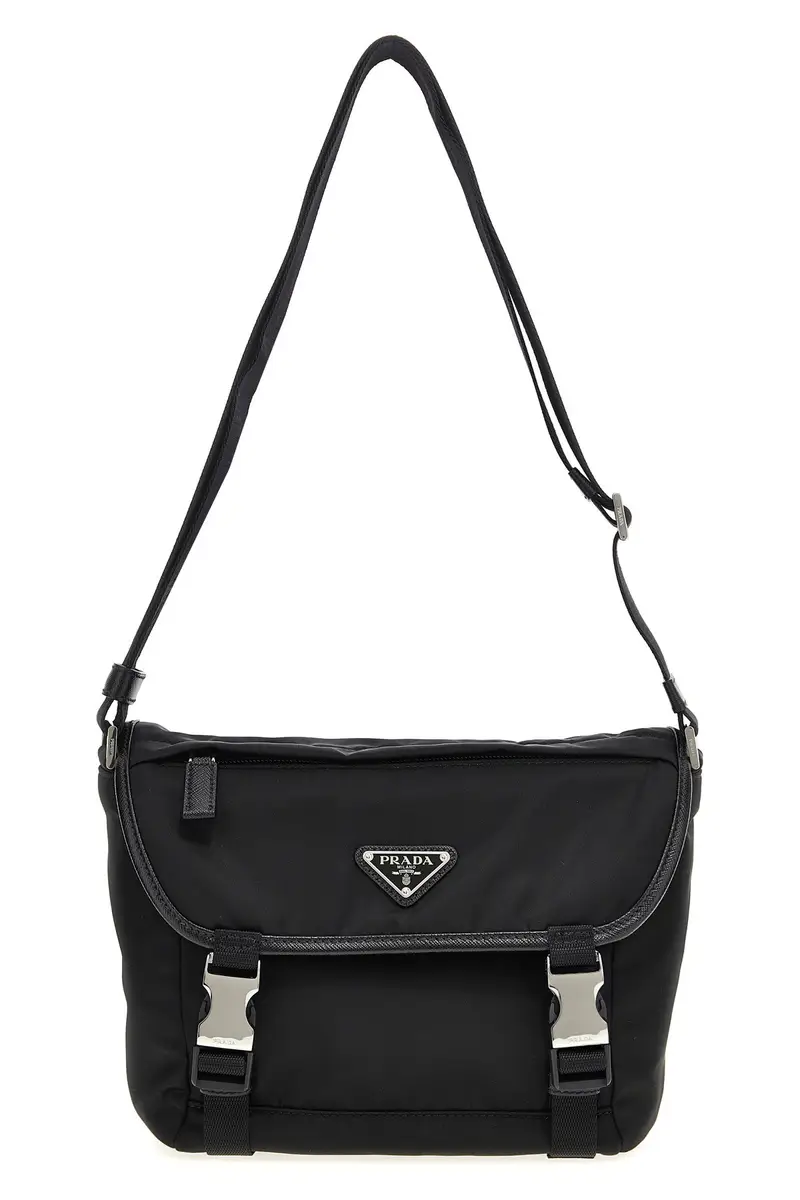 Tracolla Re-Nylon Nero