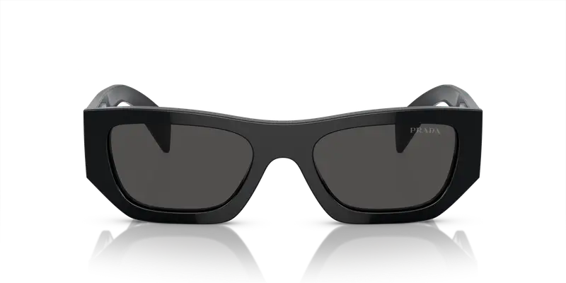 Prada Unisex PR A01S 16K08Z Occhiali da sole Acetato Nero Grigio Pillow Normale miniatura 2