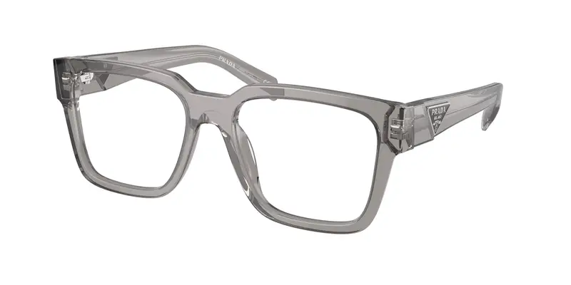 Prada Uomo PR 08ZV  18S1O1 Montature da vista Acetato Grigio Trasparente Squadrata Normale