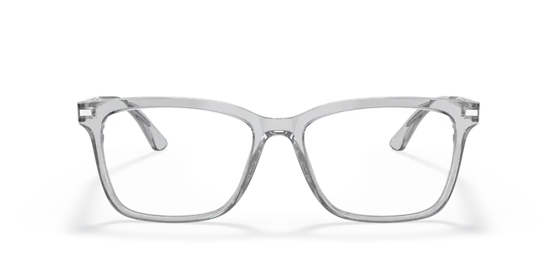 Prada Uomo PR 14WV U431O1 Montature da vista Acetato Grigio Trasparente Squadrata Normale miniatura 2