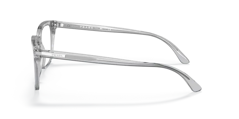 Prada Uomo PR 14WV U431O1 Montature da vista Acetato Grigio Trasparente Squadrata Normale miniatura 3