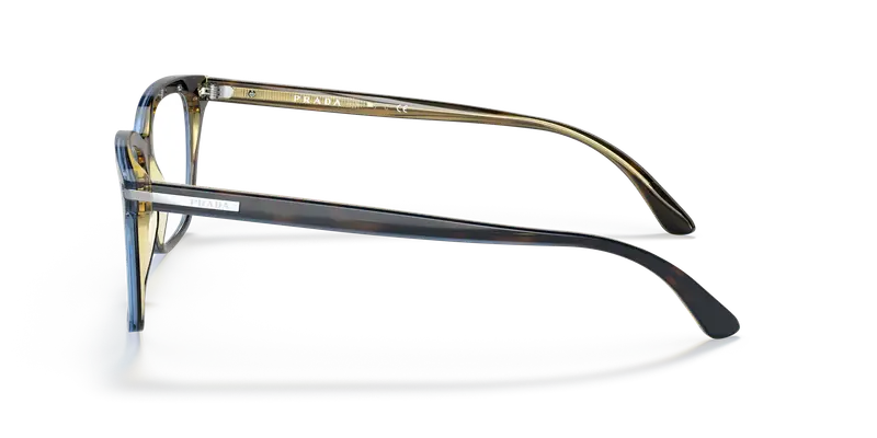 Prada Uomo PR 14WV ZXH1O1 Montature da vista Acetato Blu Trasparente Squadrata Normale miniatura 3