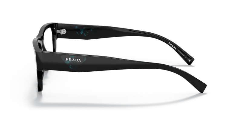 Prada Uomo PR 15YV 1AB1O1 Montature da vista Acetato Nero Squadrata miniatura 3