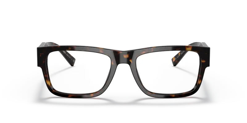 Prada Uomo PR 15YV 2AU1O1 Montature da vista Acetato Tartaruga Trasparente Squadrata Normale miniatura 2