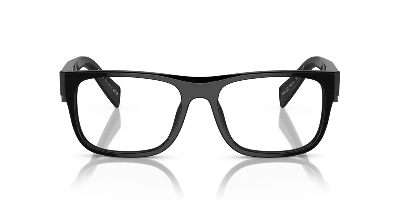 Prada Uomo PR 22ZV 16K1O1 Montature da vista Acetato Nero Trasparente Pillow Normale miniatura 2