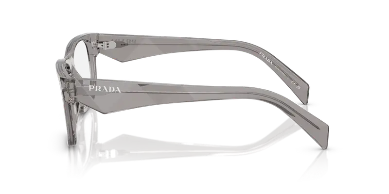 Prada Uomo PR 22ZV 16Z1O1 Montature da vista Acetato Grigio Trasparente Pillow Normale miniatura 3