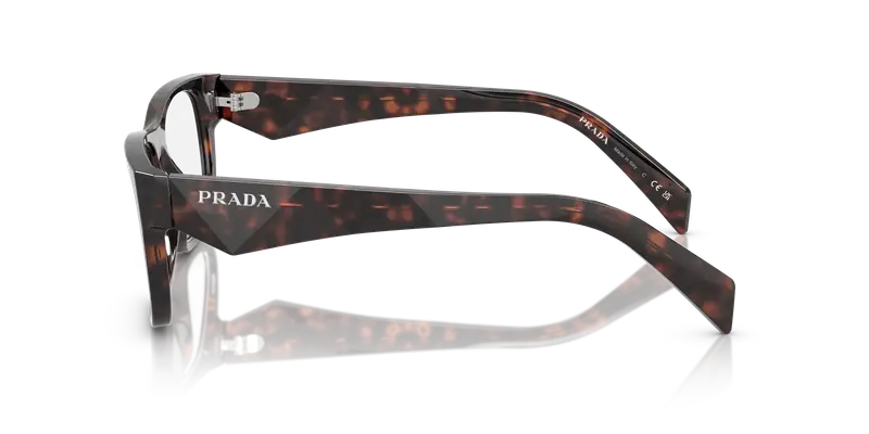 Prada Uomo PR 22ZV 17N1O1 Montature da vista Acetato Tartaruga Trasparente Pillow Normale miniatura 3