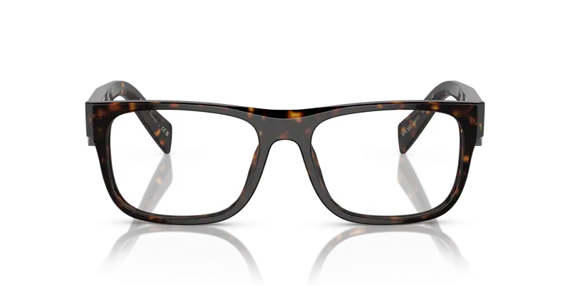 Prada Uomo PR 22ZV 19J1O1 Montature da vista Acetato Verde Trasparente Pillow Normale miniatura 2