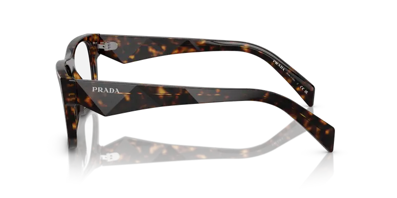 Prada Uomo PR 22ZV 19J1O1 Montature da vista Acetato Verde Trasparente Pillow Normale miniatura 3