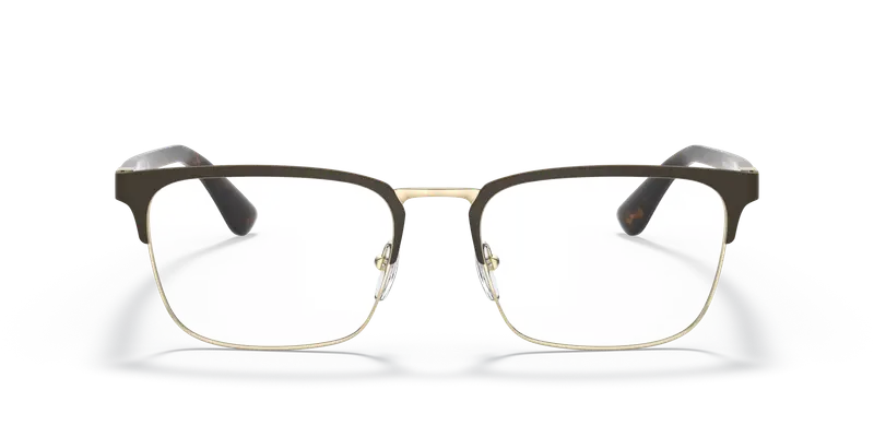 Prada Uomo PR 54TV 01U1O1 Montature da vista Metallo Grigio Trasparente Squadrata Normale miniatura 2