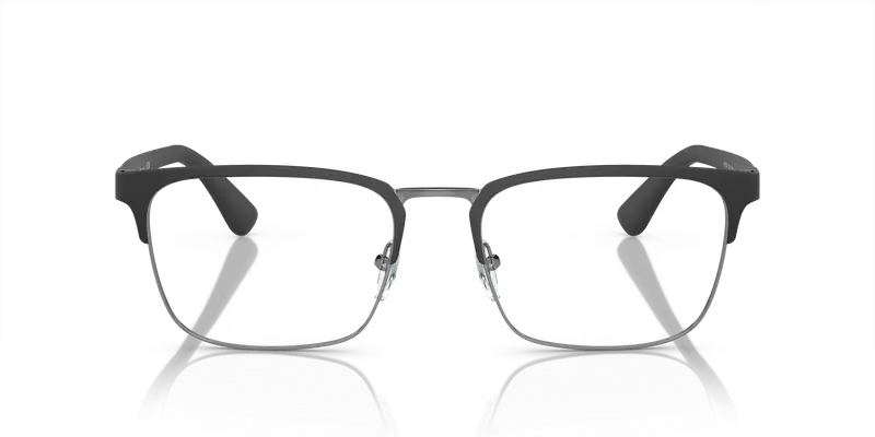 Prada Uomo PR 54TV HERITAGE 1BO1O1 Montature da vista Metallo Nero Trasparente Squadrata Normale miniatura 2