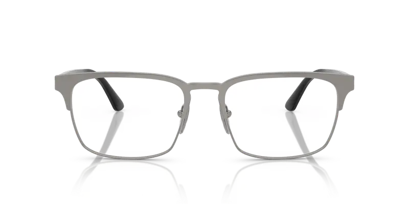 Prada Uomo PR 58ZV 5AV1O1 Montature da vista Acciaio Grigio Trasparente Squadrata Normale miniatura 2