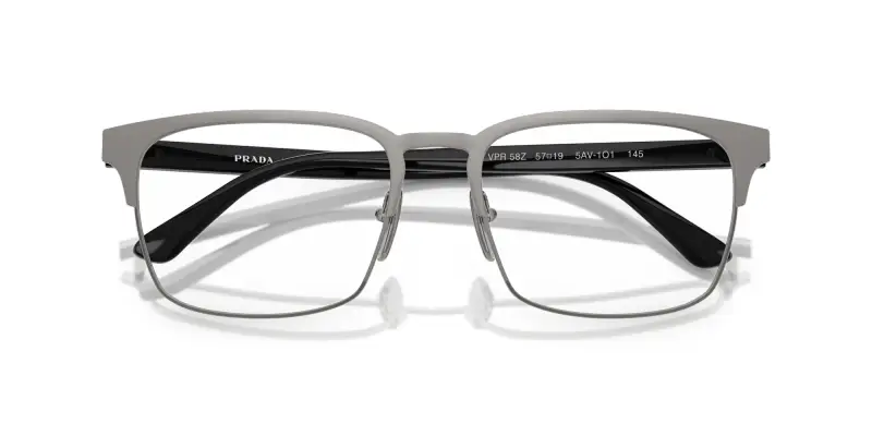 Uomo PR 58ZV 5AV1O1 Montature da vista Acciaio Grigio Trasparente Squadrata Normale miniatura 2