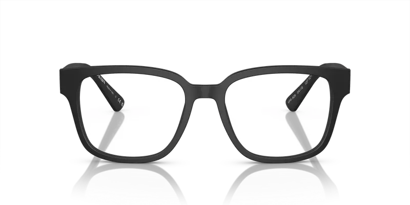 Prada Uomo PR A09V 12P1O1 Montature da vista Acetato Nero Trasparente Pillow Normale miniatura 2