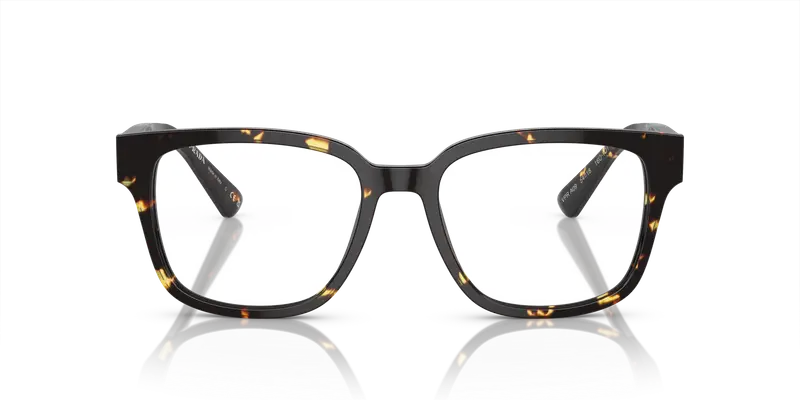 Prada Uomo PR A09V 16O1O1 Montature da vista Acetato Marrone Trasparente Pillow Normale miniatura 2