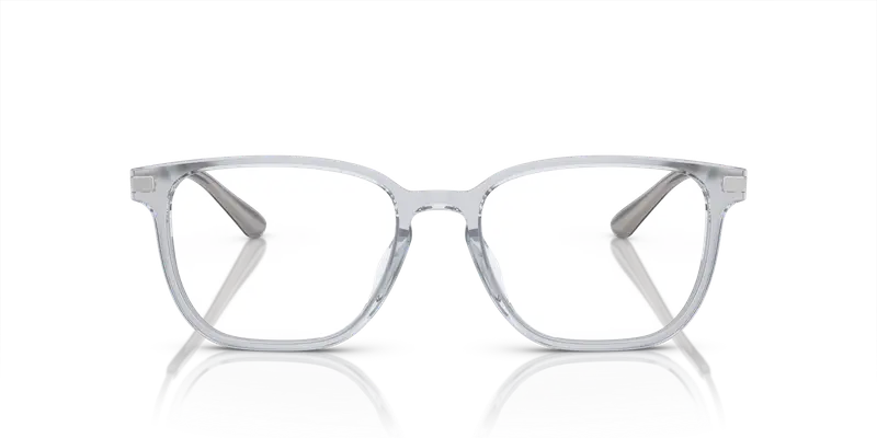 Prada Uomo PR A12VD U431O1 Montature da vista Acetato Grigio Trasparente Pillow Normale miniatura 2